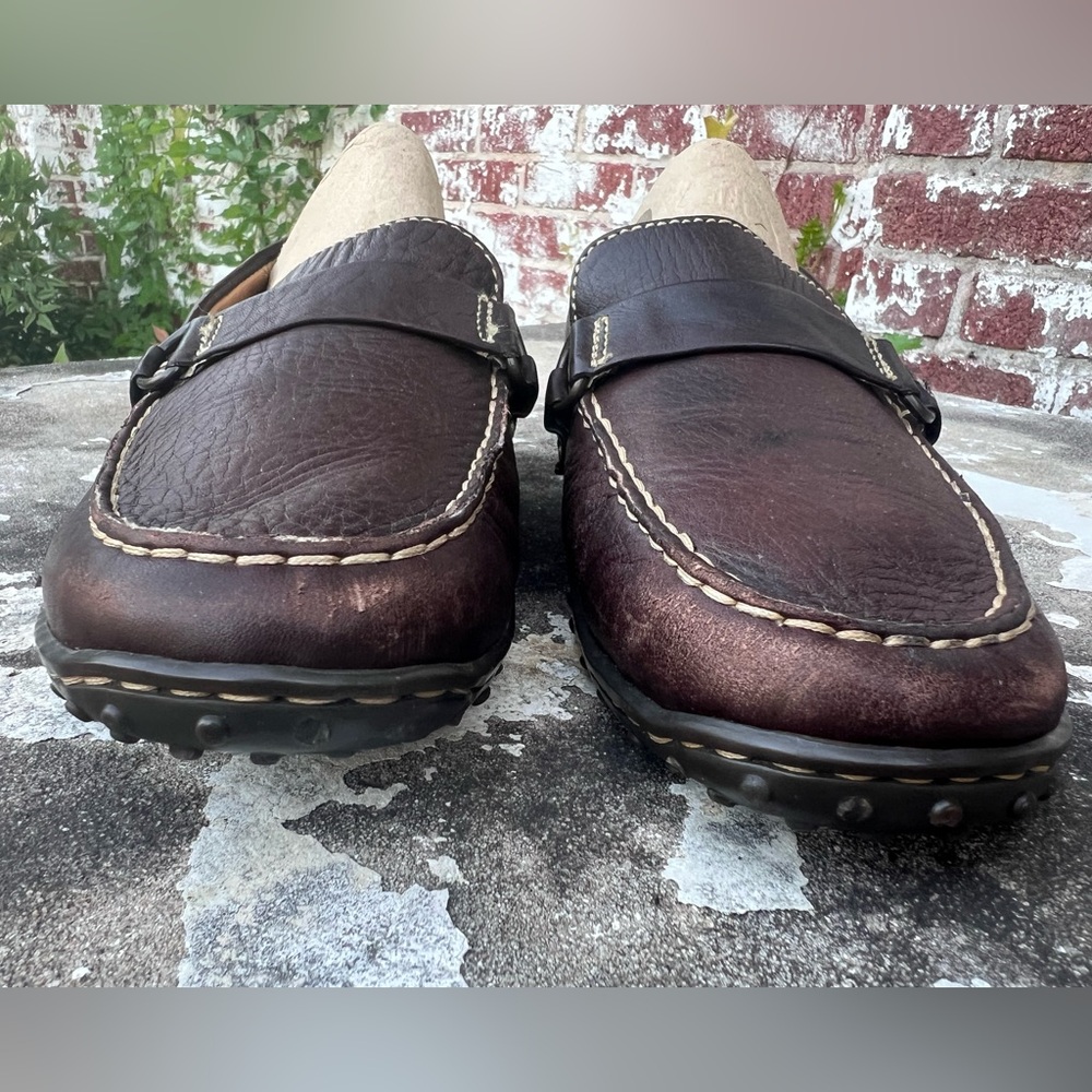 Born Loafers Women's Leather Dark Brown Size 7M W2765 - Picture 2 of 15